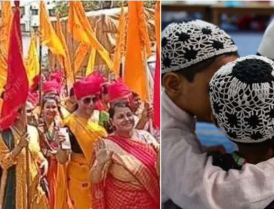 Muslim children throw toilet cleaner at the Khatu Sham Yatra [ Punjab, India ]