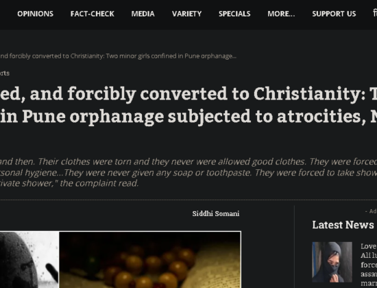 2 minor Hindu girls forcibly converted to Christianity in orphanage; their Krishna idol destroyed [ Maharashtra, India ]