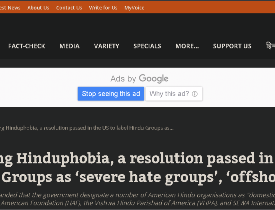 Amidst anti-Hindu attacks USA labels Hindu organisations as ‘Hate groups’ [ Washington, D.C. , U.S.A ]