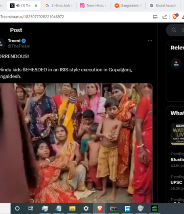 4-Year-Old Hindu Child Kidnapped and Murdered by Islamists; Bodies of 7 Other Hindu Minors Found [Gopalganj, Bangladesh]