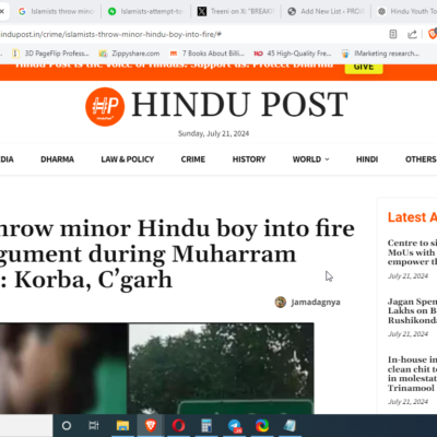 Minor Hindu Boy Burned in Muharram Bonfire Altercation [Korba, Chhattisgarh]