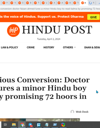 Minor Hindu Boy Lured into Religious Conversion by Doctor Faizan Ahmed [Faridabad, Haryana]