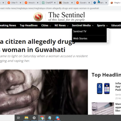 Hindu Girl Drugged and Assaulted, raped at Large [Guwahati, Assam]
