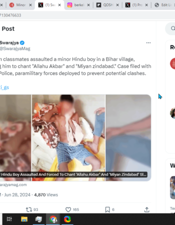 Minor Hindu Boy Assaulted and Forced to Chant Islamic Slogans by Classmates [Motipur, Bihar]