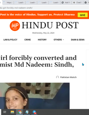 Kamla’s Abduction Highlights Plight of Hindu Minorities [Tando Allahyar, Pakistan]
