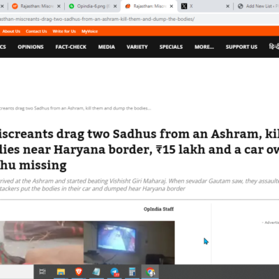 Two Sadhus Dragged, Murdered, and Dumped [Jhunjhunu, Rajasthan]