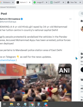 4-year-old Hindu girl Raped by Monstrous Predator [Delhi, India]
