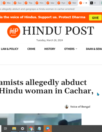 Arrests Made in Gang Rape Case of Hindu Woman [Lakhipur, Assam]