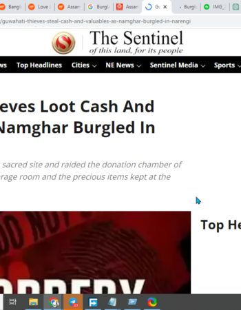 Islamists stolen valuable items from 3 Hindu temples [Guwahati, Assam]