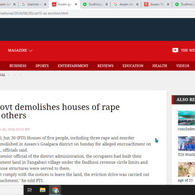 Islamists raped two minor Hindu girls [Dudhnoi, Assam]